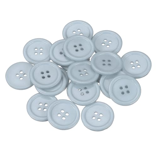 sourcing map Knöpfe aus Kunstharz, 25 mm, rund, 4 Löcher, kleine Größe, flache Rückseite, für Bastelarbeiten, Kleidung, Nähen, handgemachte Ornamente, 22 Stück von sourcing map