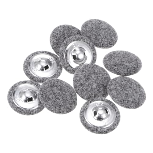 sourcing map Knöpfe mit Stoffbezug, 40 l, runde Löcher, Metallschaft, Nähknöpfe für Anzüge, Kleid, Blusen, Grau, 10 Stück von sourcing map