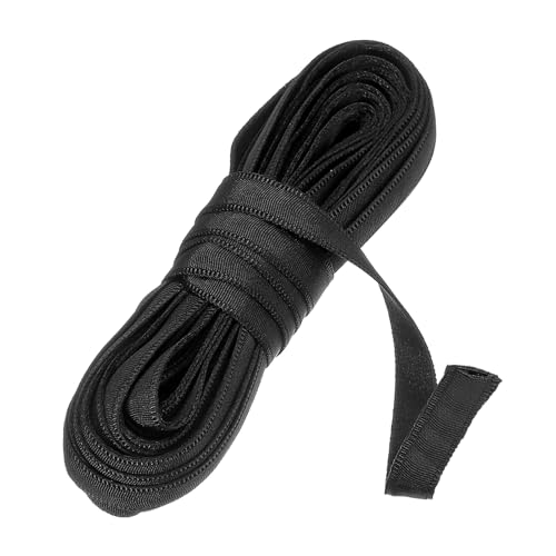 sourcing map Korsett-Hülle, 12 mm, Nylon-Plüsch-Stäbchen zum Nähen, BH-Abdeckung, elastisches Band für Dessous, Hochzeit, Brautkleid, Kleid, 9,1 m, Schwarz von sourcing map