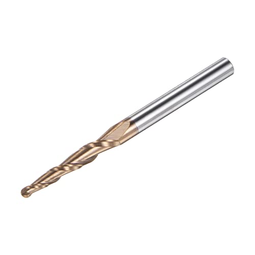 sourcing map Kugel TiSiN Beschichtet Vollkarbid 2 Flöte Spiralfräser 1.5mm 3mm 6mm 75mm 6.08° sourcing map Kugel TiSiN Beschichtet Vollkarbid 2 Flöte Spiralfräser 1.5mm 3mm 6mm 75mm 6.08° von sourcing map