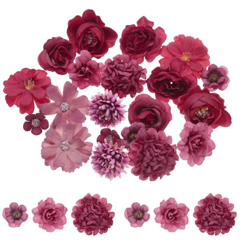 sourcing map Kunstblumenköpfe, Mini-Kunstblumen, Großpackung, klein, mehrfarbig, Stoffblumen für Bastelarbeiten, Hochzeit, Party, Heimdekoration, Rot sourcing map Kunstblumenköpfe, Mini-Kunstblumen, Großpackung, klein, mehrfarbig, Stoffblumen für Bastelarbeiten, Hochzeit, Party, Heimdekoration, Rot von sourcing map