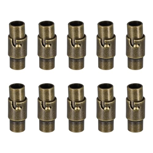 sourcing map Lederband-Endverschluss, 4 mm Loch, Leder-Magnetverschlüsse, Kordelendkappen, Lederschnalle, für Schmuckherstellung, Bastelbedarf, Handwerk, Bronze, 10 Stück sourcing map Lederband-Endverschluss, 4 mm Loch, Leder-Magnetverschlüsse, Kordelendkappen, Lederschnalle, für Schmuckherstellung, Bastelbedarf, Handwerk, Bronze, 10 Stück von sourcing map