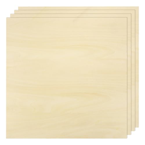 sourcing map Lindenholzplatten, 30,5 x 30,5 x 0,6 cm, dünne, unlackierte Sperrholzplatten zum Malen, Basteln, Laser, Schneiden, Gravieren, 4 Stück sourcing map Lindenholzplatten, 30,5 x 30,5 x 0,6 cm, dünne, unlackierte Sperrholzplatten zum Malen, Basteln, Laser, Schneiden, Gravieren, 4 Stück von sourcing map