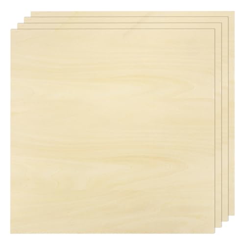sourcing map Lindenholzplatten, 38,1 x 38,1 x 0,6 cm, dünne, unlackierte Sperrholzplatten zum Malen, Basteln, Laser, Schneiden, Gravieren, 4 Stück sourcing map Lindenholzplatten, 38,1 x 38,1 x 0,6 cm, dünne, unlackierte Sperrholzplatten zum Malen, Basteln, Laser, Schneiden, Gravieren, 4 Stück von sourcing map