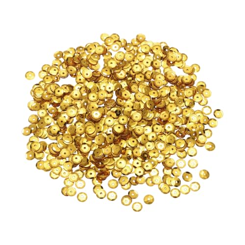 sourcing map Lose Pailletten, 5 mm, silberfarbene Rückseite, Stickerei-Pailletten für Schmuckherstellung, Basteln, Nähen, Dunkelgold, 4000 Stück sourcing map Lose Pailletten, 5 mm, silberfarbene Rückseite, Stickerei-Pailletten für Schmuckherstellung, Basteln, Nähen, Dunkelgold, 4000 Stück von sourcing map