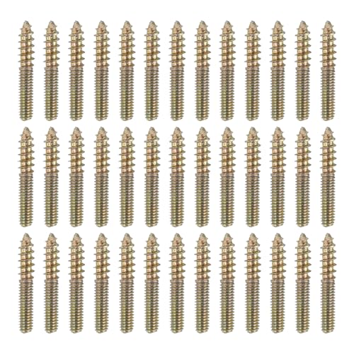 sourcing map M4 x 25 Stockschrauben, Karbonstahl, Doppelkopf, selbstschneidende Holzdübelschrauben für Holzverbindung, Möbelbeine, Farbe Zink, 40 Stück sourcing map M4 x 25 Stockschrauben, Karbonstahl, Doppelkopf, selbstschneidende Holzdübelschrauben für Holzverbindung, Möbelbeine, Farbe Zink, 40 Stück von sourcing map
