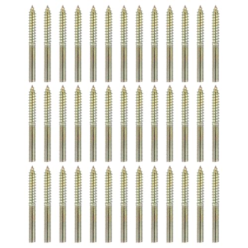 sourcing map M4 x 40 Stockschrauben, Karbonstahl, Doppelkopf, selbstschneidende Holzdübelschrauben für Holzverbindung, Möbelbeine, Farbe Zink, 40 Stück sourcing map M4 x 40 Stockschrauben, Karbonstahl, Doppelkopf, selbstschneidende Holzdübelschrauben für Holzverbindung, Möbelbeine, Farbe Zink, 40 Stück von sourcing map