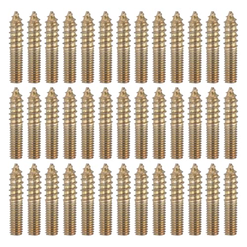 sourcing map M5 x 25 Stockschrauben, Karbonstahl, Doppelkopf, selbstschneidende Holzdübelschrauben für Holzverbindung, Möbelbeine, Farbe Zink, 60 Stück sourcing map M5 x 25 Stockschrauben, Karbonstahl, Doppelkopf, selbstschneidende Holzdübelschrauben für Holzverbindung, Möbelbeine, Farbe Zink, 60 Stück von sourcing map