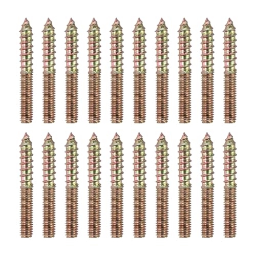 sourcing map M6 x 45 Stockschrauben, Karbonstahl, Doppelkopf, selbstschneidende Holzdübelschrauben für Holzverbindung, Möbelbeine, Farbe Zink, 20 Stück sourcing map M6 x 45 Stockschrauben, Karbonstahl, Doppelkopf, selbstschneidende Holzdübelschrauben für Holzverbindung, Möbelbeine, Farbe Zink, 20 Stück von sourcing map