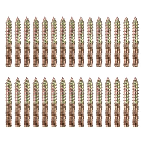 sourcing map M6 x 45 Stockschrauben, Karbonstahl, Doppelkopf, selbstschneidende Holzdübelschrauben für Holzverbindung, Möbelbeine, Farbe Zink, 30 Stück sourcing map M6 x 45 Stockschrauben, Karbonstahl, Doppelkopf, selbstschneidende Holzdübelschrauben für Holzverbindung, Möbelbeine, Farbe Zink, 30 Stück von sourcing map