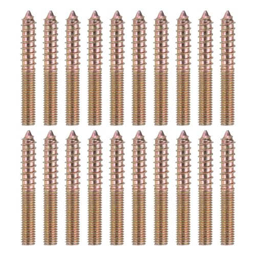 sourcing map M8 x 60 Stockschrauben, Karbonstahl, Doppelkopf, selbstschneidende Holzdübelschrauben für Holzverbindung, Möbelbeine, Farbe Zink, 20 Stück sourcing map M8 x 60 Stockschrauben, Karbonstahl, Doppelkopf, selbstschneidende Holzdübelschrauben für Holzverbindung, Möbelbeine, Farbe Zink, 20 Stück von sourcing map