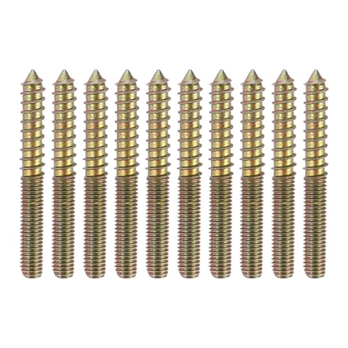 sourcing map M8 x 66 Stockschrauben, Karbonstahl, Doppelkopf, selbstschneidende Holzdübelschrauben für Holzverbindung, Möbelbeine, Farbe Zink, 10 Stück sourcing map M8 x 66 Stockschrauben, Karbonstahl, Doppelkopf, selbstschneidende Holzdübelschrauben für Holzverbindung, Möbelbeine, Farbe Zink, 10 Stück von sourcing map