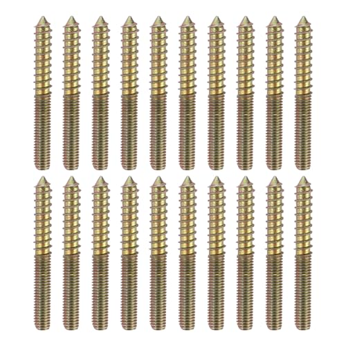 sourcing map M8 x 70 Stockschrauben, Karbonstahl, Doppelkopf, selbstschneidende Holzdübelschrauben für Holzverbindung, Möbelbeine, Farbe Zink, 20 Stück sourcing map M8 x 70 Stockschrauben, Karbonstahl, Doppelkopf, selbstschneidende Holzdübelschrauben für Holzverbindung, Möbelbeine, Farbe Zink, 20 Stück von sourcing map