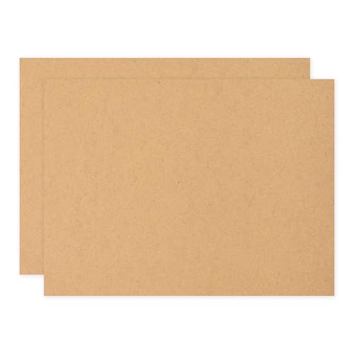 sourcing map MDF-Holzplatte zum Basteln, 2 mm dick, mitteldichte Faserplatte, unlackiertes Holz für DIY-Projekte, Kunstkurse, Tischlerei, Malerei (30,5 x 20,3 cm, 2 Stück) von sourcing map