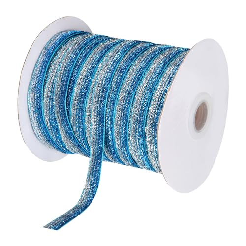 sourcing map Metallisches Glitzer-Samtband, 0,9 cm x 45,7 m, einseitiges Glitzerband für Bastelarbeiten, Geschenkverpackungen, Schleifen, Dekoration, Farbverlauf, Dunkelblau sourcing map Metallisches Glitzer-Samtband, 0,9 cm x 45,7 m, einseitiges Glitzerband für Bastelarbeiten, Geschenkverpackungen, Schleifen, Dekoration, Farbverlauf, Dunkelblau von sourcing map
