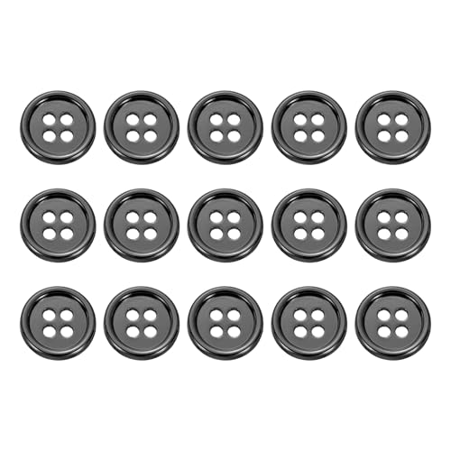 sourcing map Metallknöpfe, 12,5 mm, 4 Löcher, Legierung, runde Knöpfe, Nähzubehör, für Kleidung, DIY, Basteln, Dekoration, Pistole, 15 Stück sourcing map Metallknöpfe, 12,5 mm, 4 Löcher, Legierung, runde Knöpfe, Nähzubehör, für Kleidung, DIY, Basteln, Dekoration, Pistole, 15 Stück von sourcing map