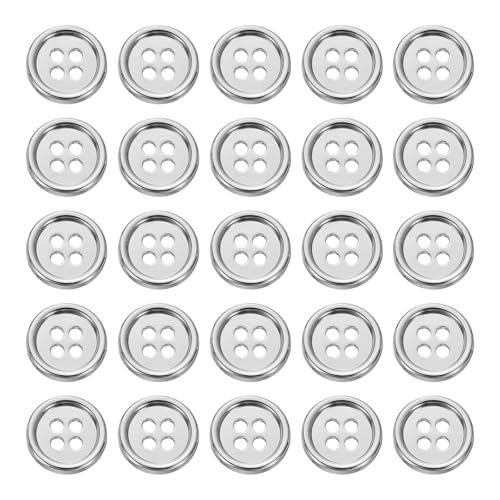 sourcing map Metallknöpfe, 12 mm, 4 Löcher, Legierung, runde Knöpfe, Basteln, Nähzubehör, für Kleidung, DIY, Basteln, Dekoration, Weiß, 25 Stück sourcing map Metallknöpfe, 12 mm, 4 Löcher, Legierung, runde Knöpfe, Basteln, Nähzubehör, für Kleidung, DIY, Basteln, Dekoration, Weiß, 25 Stück von sourcing map