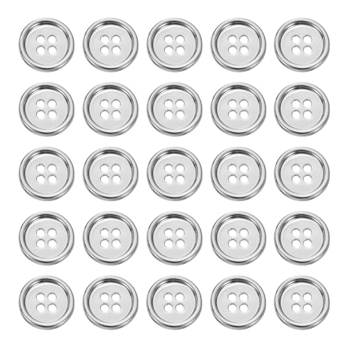 sourcing map Metallknöpfe, 15 mm, 4 Löcher, Legierung, runde Knöpfe, Basteln, Nähzubehör, für Kleidung, DIY, Basteln, Dekoration, Weiß, 25 Stück sourcing map Metallknöpfe, 15 mm, 4 Löcher, Legierung, runde Knöpfe, Basteln, Nähzubehör, für Kleidung, DIY, Basteln, Dekoration, Weiß, 25 Stück von sourcing map