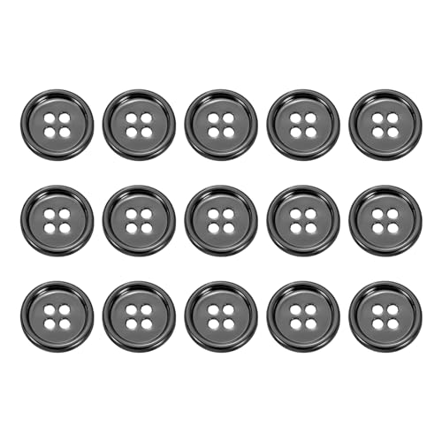 sourcing map Metallknöpfe, 15 mm, 4 Löcher, Legierung, runde Knöpfe, Nähzubehör, für Kleidung, DIY, Handwerk, Dekoration, Pistole, 15 Stück sourcing map Metallknöpfe, 15 mm, 4 Löcher, Legierung, runde Knöpfe, Nähzubehör, für Kleidung, DIY, Handwerk, Dekoration, Pistole, 15 Stück von sourcing map