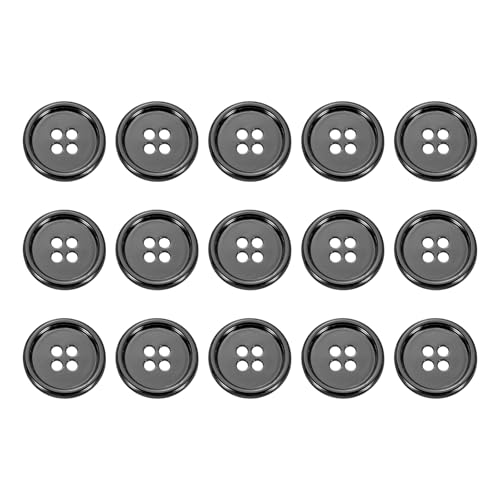 sourcing map Metallknöpfe, 18 mm, 4 Löcher, Legierung, runde Knöpfe, Nähzubehör, für Kleidung, DIY, Handwerk, Dekoration, Pistole, 15 Stück sourcing map Metallknöpfe, 18 mm, 4 Löcher, Legierung, runde Knöpfe, Nähzubehör, für Kleidung, DIY, Handwerk, Dekoration, Pistole, 15 Stück von sourcing map
