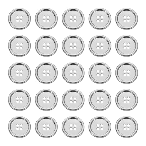 sourcing map Metallknöpfe, 23 mm, 4 Löcher, Legierung, runde Knöpfe, Basteln, Nähzubehör, für Kleidung, DIY, Basteln, Dekoration, Weiß, 25 Stück sourcing map Metallknöpfe, 23 mm, 4 Löcher, Legierung, runde Knöpfe, Basteln, Nähzubehör, für Kleidung, DIY, Basteln, Dekoration, Weiß, 25 Stück von sourcing map