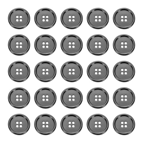 sourcing map Metallknöpfe, 25 mm, 4 Löcher, Legierung, runde Knöpfe, Nähzubehör, für Kleidung, DIY, Basteln, Dekoration, Pistole, 25 Stück sourcing map Metallknöpfe, 25 mm, 4 Löcher, Legierung, runde Knöpfe, Nähzubehör, für Kleidung, DIY, Basteln, Dekoration, Pistole, 25 Stück von sourcing map