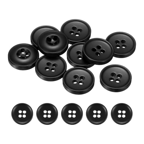 sourcing map Nähknöpfe, 15 mm, 4 Löcher, Kunstharz, rund, Ersatzknöpfe für Kleidung, DIY, Basteln, Dekoration, Dunkelschwarz, 10 Stück sourcing map Nähknöpfe, 15 mm, 4 Löcher, Kunstharz, rund, Ersatzknöpfe für Kleidung, DIY, Basteln, Dekoration, Dunkelschwarz, 10 Stück von sourcing map