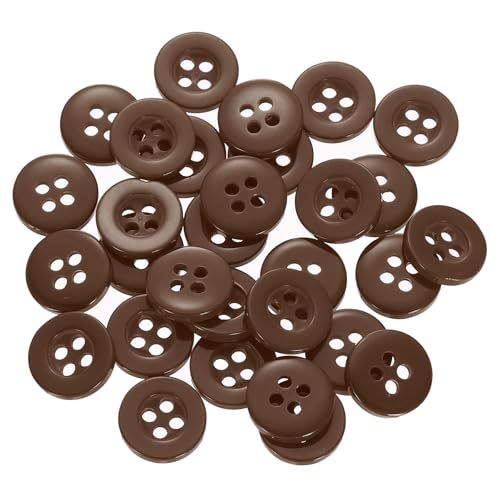 sourcing map Nähknöpfe, 16 l, 10 mm, Harz, rund, flach, 4 Löcher, zum Nähen von Kleidung und Heimwerken, Braun, 60 Stück sourcing map Nähknöpfe, 16 l, 10 mm, Harz, rund, flach, 4 Löcher, zum Nähen von Kleidung und Heimwerken, Braun, 60 Stück von sourcing map