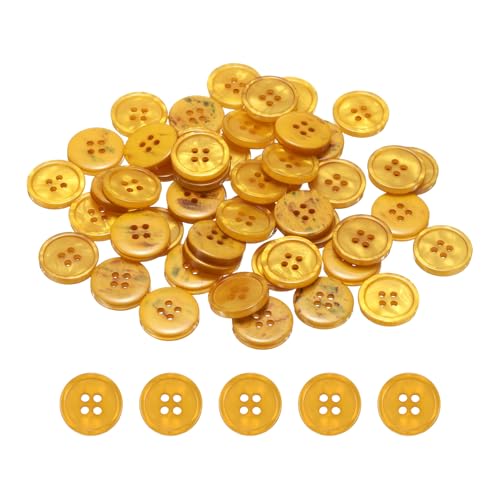 sourcing map Nähknöpfe, 20 mm, 4 Löcher, Kunstharz, rund, Ersatzknöpfe für Kleidung, DIY, Basteln, Dekoration, Dunkelgelb, 50 Stück sourcing map Nähknöpfe, 20 mm, 4 Löcher, Kunstharz, rund, Ersatzknöpfe für Kleidung, DIY, Basteln, Dekoration, Dunkelgelb, 50 Stück von sourcing map