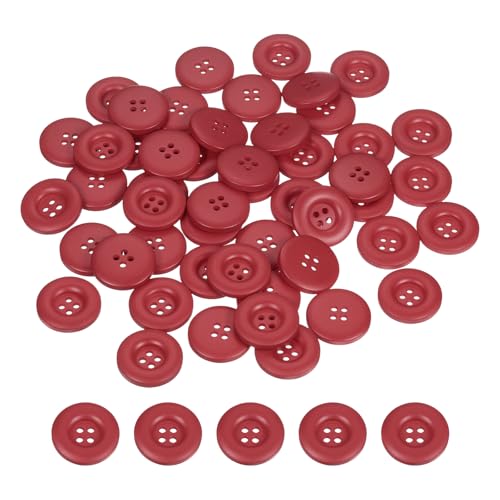 sourcing map Nähknöpfe, 23 mm, 4 Löcher, Harz, verdickt, rund, Ersatzknöpfe für Kleidung, DIY, Handwerk, Dekoration, Hellrot, 50 Stück sourcing map Nähknöpfe, 23 mm, 4 Löcher, Harz, verdickt, rund, Ersatzknöpfe für Kleidung, DIY, Handwerk, Dekoration, Hellrot, 50 Stück von sourcing map