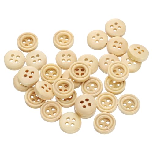 sourcing map Nähknöpfe aus Holz, rund, flach, 4 Löcher, 18 l, zum Nähen, Kleidung, handgefertigt, Beige, 30 Stück sourcing map Nähknöpfe aus Holz, rund, flach, 4 Löcher, 18 l, zum Nähen, Kleidung, handgefertigt, Beige, 30 Stück von sourcing map