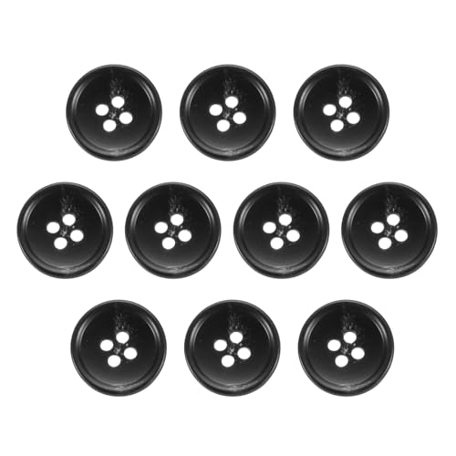sourcing map Nähknöpfe aus Kunstharz, 18 mm, 4 Löcher, rundes Muster, flache Rückseite, Knöpfe für Mantel, Anzüge, Kleidung, Kleidung und Bastelarbeiten, 4#Schwarz, 10 Stück sourcing map Nähknöpfe aus Kunstharz, 18 mm, 4 Löcher, rundes Muster, flache Rückseite, Knöpfe für Mantel, Anzüge, Kleidung, Kleidung und Bastelarbeiten, 4#Schwarz, 10 Stück von sourcing map