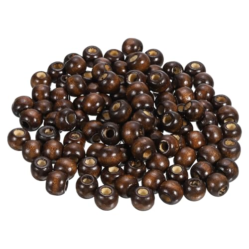 sourcing map Natürliche Holzperlen, 400 Stück, 10 mm Durchmesser, dunkelbraun, runde lose Abstandshalter, Perlen für selbstgemachte Schmuckarmbänder, 4 mm Loch sourcing map Natürliche Holzperlen, 400 Stück, 10 mm Durchmesser, dunkelbraun, runde lose Abstandshalter, Perlen für selbstgemachte Schmuckarmbänder, 4 mm Loch von sourcing map