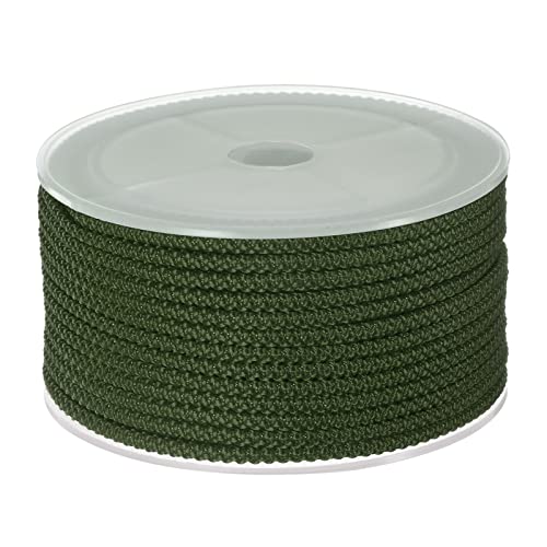 sourcing map Nylon Perlen Gewinde Schnur 3mm Extra-Starke Geflochtene Nylonschnur für Halskette Armbänder Schmuck Herstellung Handarbeit 10M/33Ft Dunkel Olive Grün von sourcing map