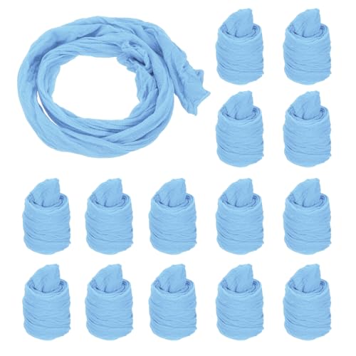 sourcing map Nylonstrümpfe, Blumenstoff, 65 cm, Netzstoff, Zugseide, Nylonstoff, Bastelset für DIY-Blumenherstellung, Hochzeit, Basteln, Dekoration (Hellblau, 25 Stück) von sourcing map