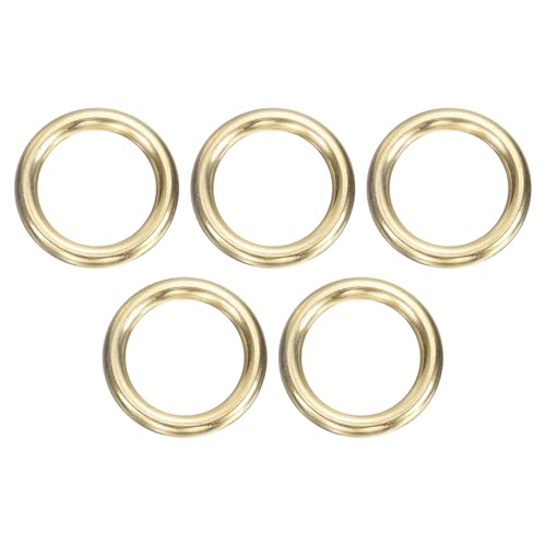 sourcing map O-Ring aus Messing, 2,5 cm Außendurchmesser, 1,8 cm dick, nahtlos, geschweißt, runde Ringschnallen für Gepäck, Gurtband, Handwerk, DIY-Dekoration, Zubehör, goldfarben, 5 Stück sourcing map O-Ring aus Messing, 2,5 cm Außendurchmesser, 1,8 cm dick, nahtlos, geschweißt, runde Ringschnallen für Gepäck, Gurtband, Handwerk, DIY-Dekoration, Zubehör, goldfarben, 5 Stück von sourcing map