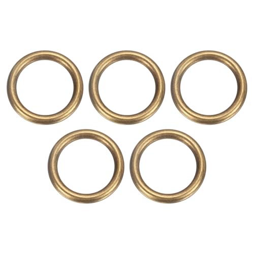 sourcing map O-Ring aus Messing, 3,5 cm Außendurchmesser, 2,6 cm dick, nahtlos, geschweißt, runde Ringschnallen für Gepäck, Gurtband, Basteln, Dekoration, Zubehör, Bronze, 5 Stück sourcing map O-Ring aus Messing, 3,5 cm Außendurchmesser, 2,6 cm dick, nahtlos, geschweißt, runde Ringschnallen für Gepäck, Gurtband, Basteln, Dekoration, Zubehör, Bronze, 5 Stück von sourcing map