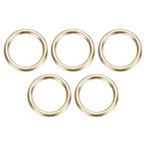 sourcing map O-Ring aus Messing, 4 cm Außendurchmesser, 3,1 cm dick, nahtlos, geschweißt, runde Ringschnallen für Gepäck, Gurtband, Handwerk, DIY-Dekoration, Zubehör, goldfarben, 5 Stück sourcing map O-Ring aus Messing, 4 cm Außendurchmesser, 3,1 cm dick, nahtlos, geschweißt, runde Ringschnallen für Gepäck, Gurtband, Handwerk, DIY-Dekoration, Zubehör, goldfarben, 5 Stück von sourcing map