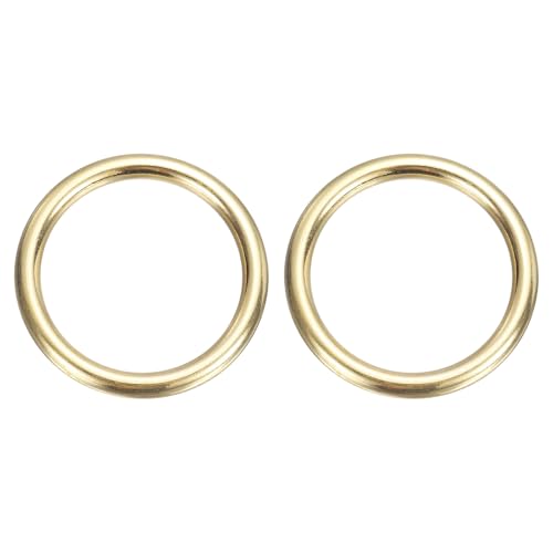 sourcing map O-Ring aus Messing, 5 cm Außendurchmesser, 4 cm dick, nahtlos, geschweißt, runde Ringschnallen für Gepäck, Gurtband, Basteln, Dekoration, Zubehör, goldfarben, 2 Stück sourcing map O-Ring aus Messing, 5 cm Außendurchmesser, 4 cm dick, nahtlos, geschweißt, runde Ringschnallen für Gepäck, Gurtband, Basteln, Dekoration, Zubehör, goldfarben, 2 Stück von sourcing map