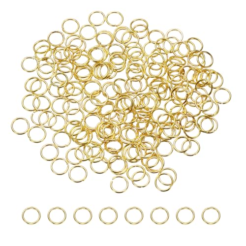 sourcing map Offene Binderinge, 7 mm, geteilter Metall-O-Ring, 0,7 mm dick, Schlüsselanhänger, Verbindungsring für Schmuckherstellung, DIY, Halsketten, Armbänder, Ohrringe, Basteln, Gold, 200 Stück sourcing map Offene Binderinge, 7 mm, geteilter Metall-O-Ring, 0,7 mm dick, Schlüsselanhänger, Verbindungsring für Schmuckherstellung, DIY, Halsketten, Armbänder, Ohrringe, Basteln, Gold, 200 Stück von sourcing map