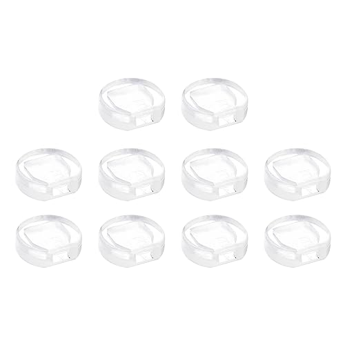 sourcing map Ohrring-Pads, 24 Stück – Silikon-Ohrstecker-Verschlüsse, weiche Ohrring-Verschlüsse, Ersatz für Ohrringe-Kissen (transparent, 9 x 9 mm) von sourcing map