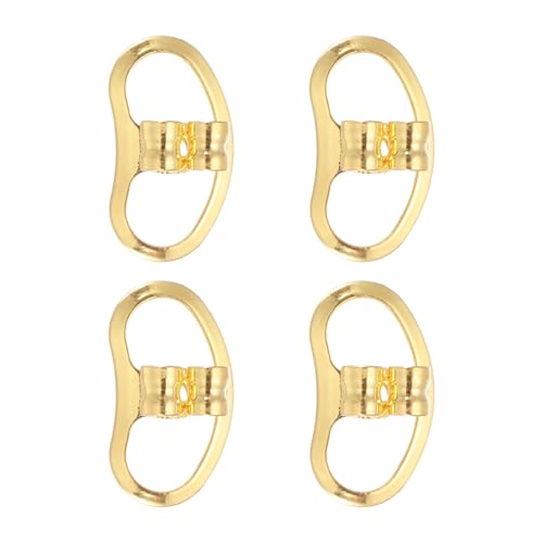 sourcing map Ohrring-Verschlüsse, große Metall-Ohrringstütze, Heber mit Schmetterlingsverriegelung für schwere Ohrstecker, hängende Ohrläppchen (Gold, 4 Stück) von sourcing map