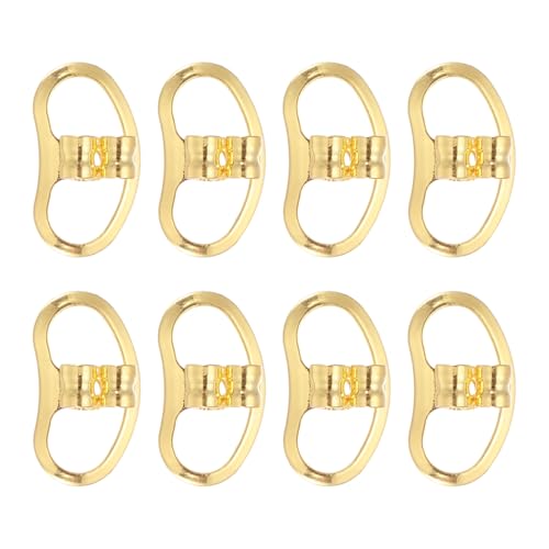 sourcing map Ohrring-Verschlüsse, große Metall-Ohrringstütze, Heber mit Schmetterlingsverriegelung für schwere Ohrstecker, hängende Ohrläppchen (Gold, 8 Stück) von sourcing map