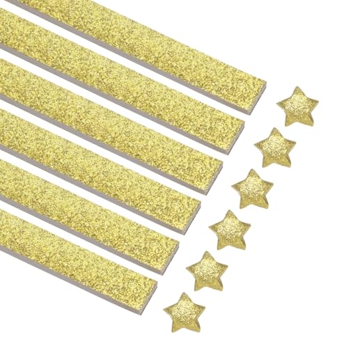 sourcing map Origami-Papier, Glitzersterne, helles Gold-Faltpapier für Anfänger, Kunst, Bastelprojekte, 1,1 x 24,1 cm, 360 Blatt sourcing map Origami-Papier, Glitzersterne, helles Gold-Faltpapier für Anfänger, Kunst, Bastelprojekte, 1,1 x 24,1 cm, 360 Blatt von sourcing map