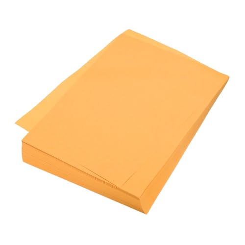 sourcing map Origami-Papier, doppelseitig, fluoreszierend, Orange, 21,6 x 14,7 cm, quadratisch, für Kunst-, Bastelprojekte, Anfänger, Geschenke, Dekoration, 100 Blatt von sourcing map