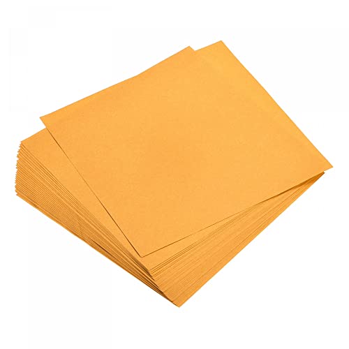 sourcing map Origami Papier Beidseitig Fluoreszierend Orange 5,9"x5,9" Viereckig DIY 50 Blatt von sourcing map