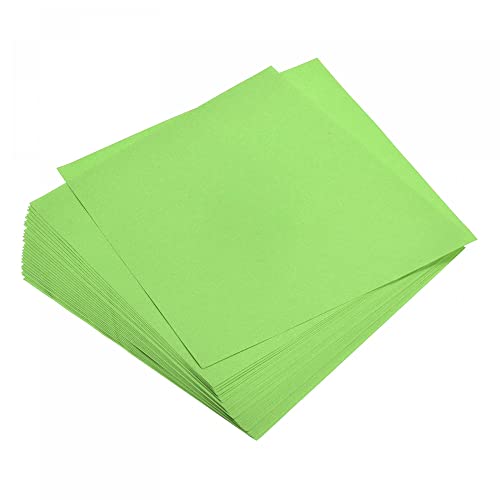 sourcing map Origami Papier Beidseitig Fluoreszierendes Grün 5,9"x5,9" Viereckig DIY 25 Blatt von sourcing map