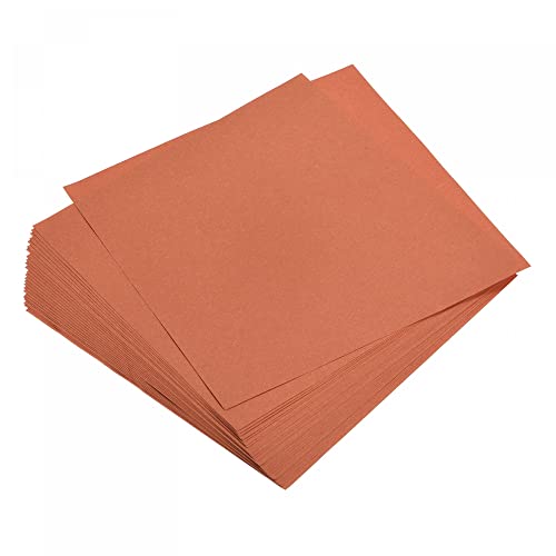 sourcing map Origami Papier Beidseitig Orange rot 5,9"x5,9" Viereckig für DIY 25 Blätter von sourcing map