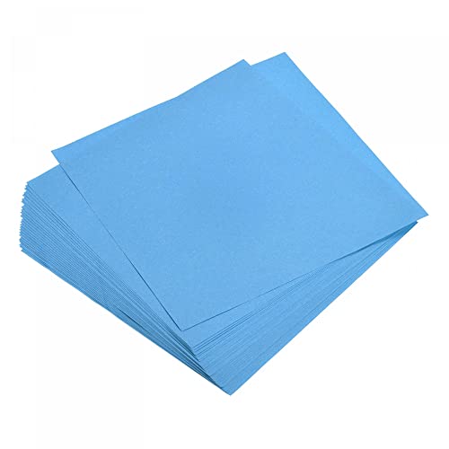 sourcing map Origami Papier Beidseitig Seeblau 5,9"x5,9" Viereckig für DIY 25 Blätter von sourcing map