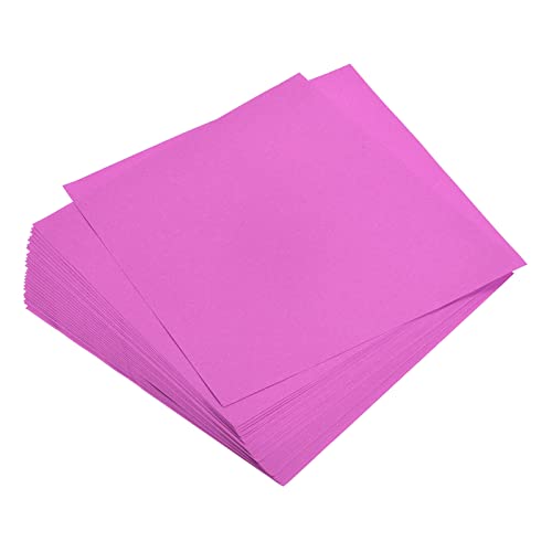 sourcing map Origami Papier doppelseitig Rosarot 5,9"x5,9" viereckig für DIY 100 Blätter von sourcing map